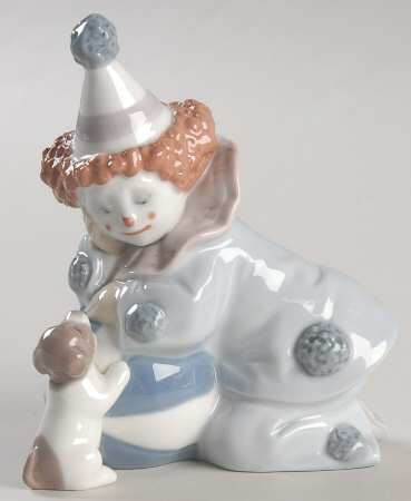 Commedia Dell'Arte Pierrot With Puppy & Ball - No Box