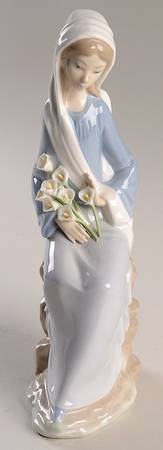 Children with Flowers Girl With Lilies Sitting - Boxed