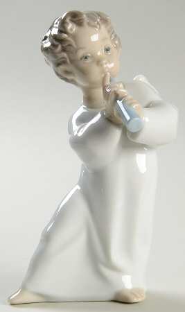 Little Angels in White Angel With Flute - No Box