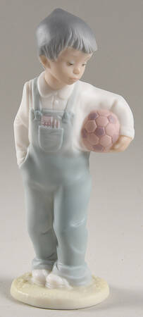 Golden Memories Soccer Time Boy Holding Soccer Ball - No Box