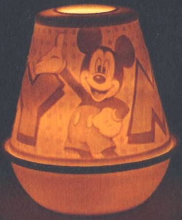 Lithophane Candle Votive Mickey Mouse - With Box