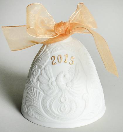 Annual Christmas Bell 2015 Re-Deco Gold L8408 - Boxed