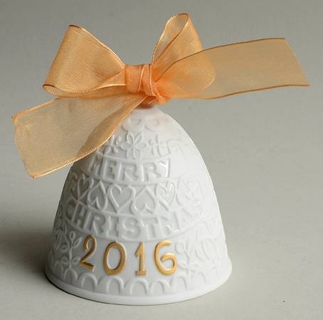Annual Christmas Bell 2016 Re-Deco Gold L8410 - Boxed