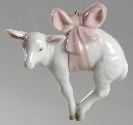Lladro Christmas Ornament-Figural Nativity Lamb - Boxed