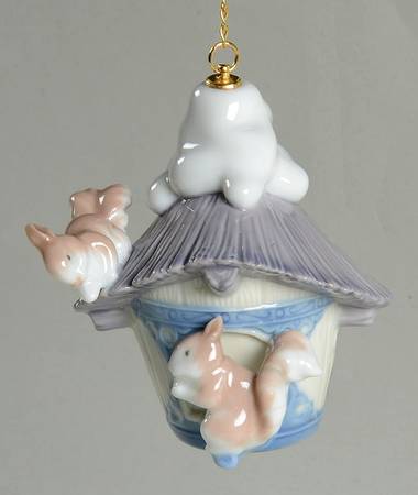 Lladro Christmas Ornament-Figural Our Winter Home-Squirrels - Boxed