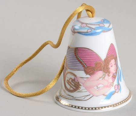 Lladro Christmas Ornament-Figural Celestial Music Bell - Boxed