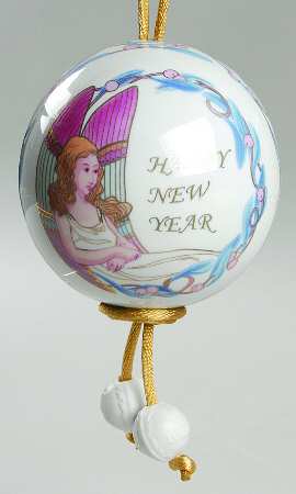 Lladro Christmas Ornament-Figural Angelic Wishes Ball - Boxed