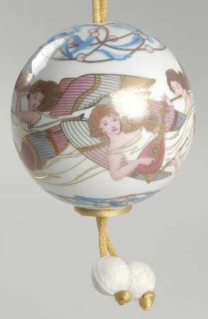 Lladro Christmas Ornament-Figural Angel Choir Ball - Boxed