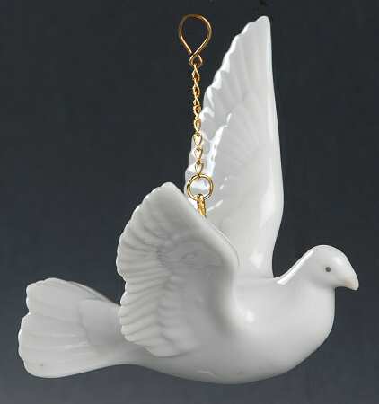 Lladro Christmas Ornament-Figural Landing Dove - Boxed