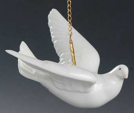Lladro Christmas Ornament-Figural Flying Dove - Boxed
