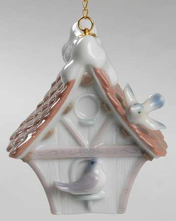 Lladro Christmas Ornament-Figural Welcome Home-Bird House - Boxed