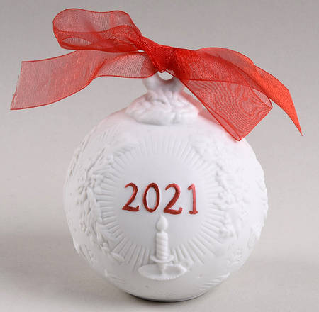 Annual Ball Ornament 2021 Christmas Ball - Boxed