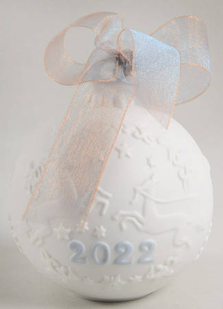 Annual Ball Ornament 2022 Christmas Ball - Blue - Boxed