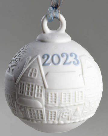 Annual Ball Ornament 2023 Christmas Ball - Blue - Boxed