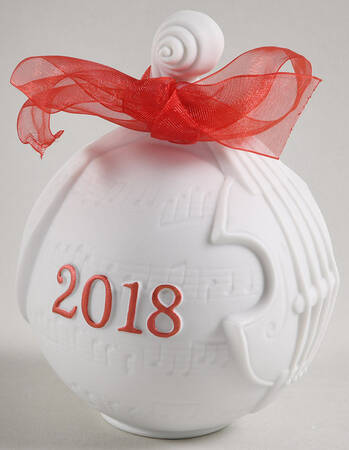 Annual Ball Ornament 2018 Re-Deco Red-L8436 - Boxed