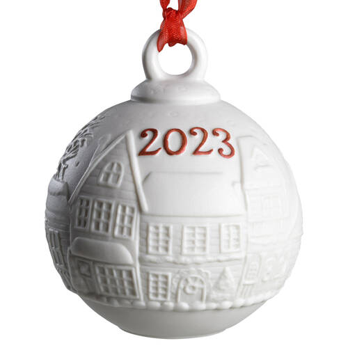 Annual Ball Ornament 2023 Christmas Ball - Red - Boxed