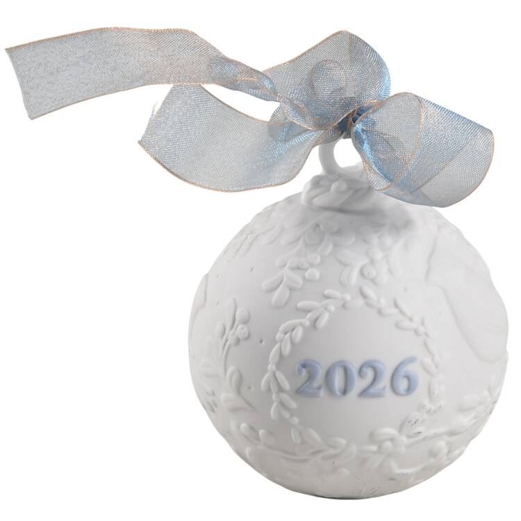 Annual Ball Ornament 2026 Christmas Ball-Blue - With Box