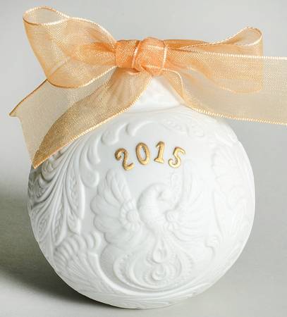 Annual Ball Ornament 2015 Re-Deco Gold - L8406 - Boxed