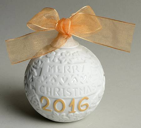 Annual Ball Ornament 2016 Re-Deco Gold - L8412 - Boxed