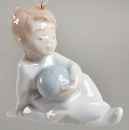 Miniature Ornaments-Lladro Boy With Ball - No Box