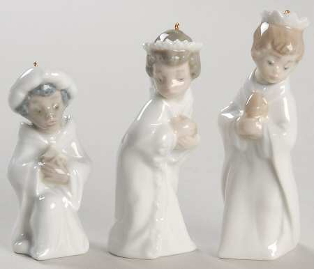 Miniature Ornaments-Lladro Three Kings-Set Of 3 - Boxed
