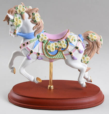 Carousel Animals Emerald & Evening Primrose Horse - Boxed