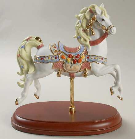 Carousel Animals Topaz And Tulips Horse - Boxed