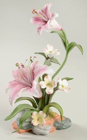 Flower Sculptures Rubrum Lily - With Box