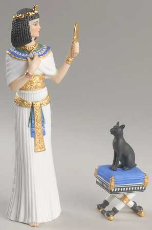 Legendary Princesses Cleopatra With Cat & Stool-3 Pcs - Boxed