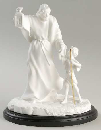 Religious Light Of The World W/ Gold Staff - Boxed