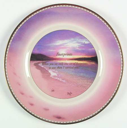 Lenox Commemorative Plates Footprints - Boxed