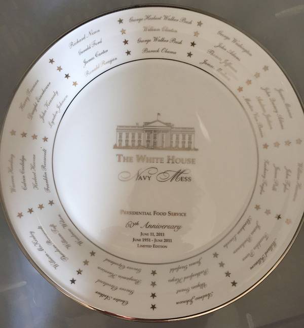 Lenox Commemorative Plates White House Navy Mess 60th Anniversary - No Box