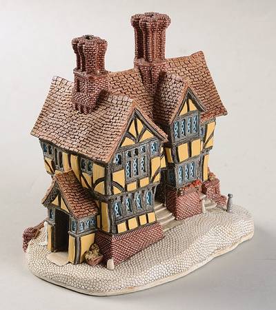 English Cottages Mayflower House-Blue Windows - Boxed