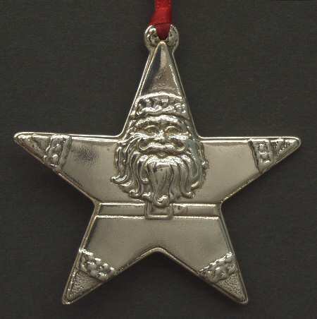 Lunt Christmas Ornament Santa Star - With Box