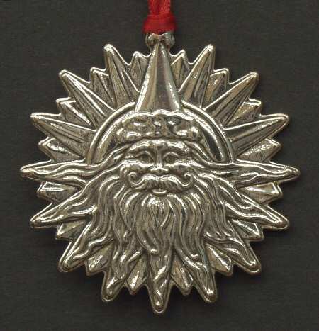 Lunt Christmas Ornament Santa Sun - Boxed