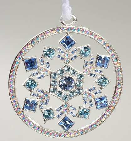 Lunt Christmas Ornament Crystal Snowflake - Boxed