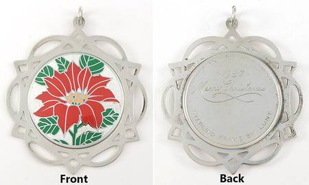 Framed Medallion Poinsettia - Boxed
