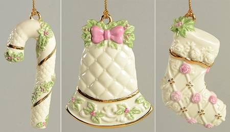 Lenox Christmas Ornament Victorian Ornaments-Set Of 3 - Boxed