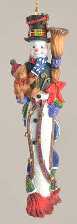 Lenox Christmas Ornament A Snowy Friend-Pencil Snowman - No Box