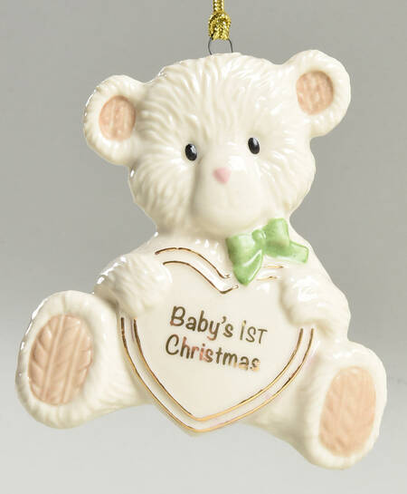 Lenox Christmas Ornament Babys 1st Christmas Bear - With Box Bx365