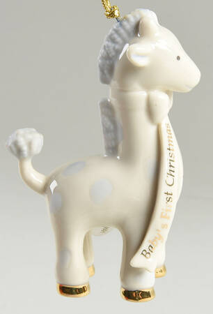Lenox Christmas Ornament Giraffe-Blue - No Box