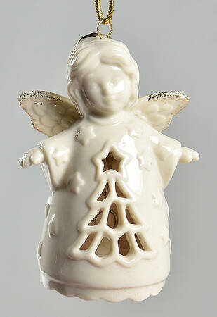 Lenox Christmas Ornament Angel Wishes-Tree Bell - With Box Bx326