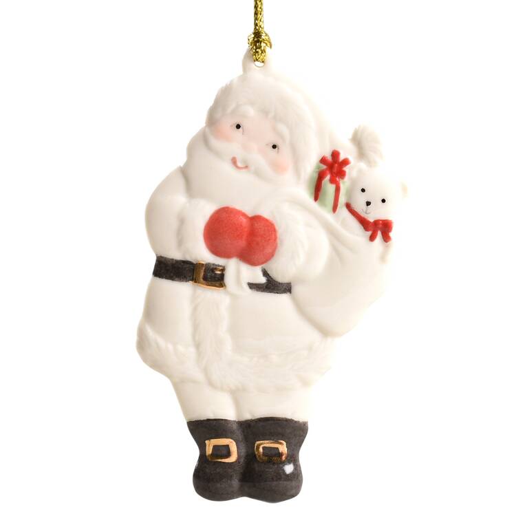 Lenox Christmas Ornament Santa W/ Sack Of Toys - Bx393 With Box