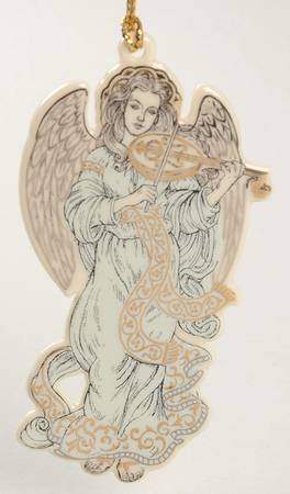 Lenox Christmas Ornament Baroque Angel With Viola - Boxed