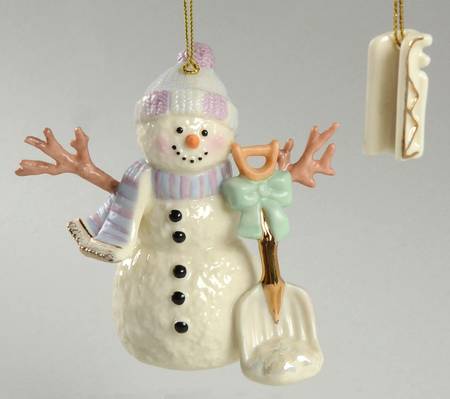 Lenox Christmas Ornament Snowy Day Friend-Set Of 2 - Boxed