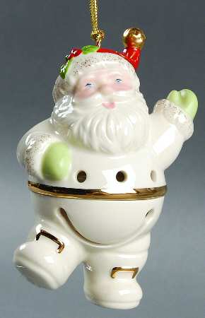 Lenox Christmas Ornament Jingle Belly Santa - Boxed