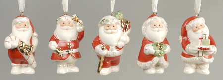 Lenox Christmas Ornament Santa Stand-Abouts-Set Of 5 - Boxed