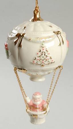 Lenox Christmas Ornament Ho Ho Ho From Above-Hot Air Balloon - Boxed