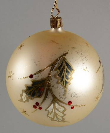 Lenox Christmas Ornament Holly Ball Ornament - Boxed