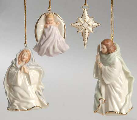 Lenox Christmas Ornament Holy Family-Set Of 4 - Boxed